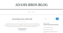 Desktop Screenshot of blog.adamsbros.org
